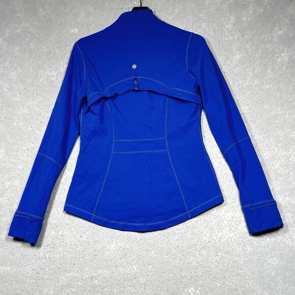 Lululemon Define Jacket Womens 10 Blue Full Zip Slim Fit Thumbholes Athleisure - Picture 8 of 11